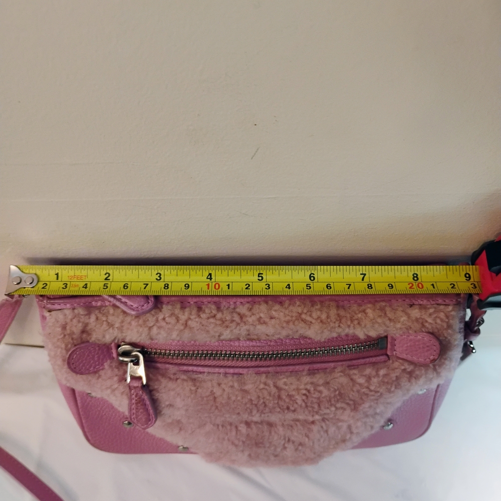 Pink Shearling Crossbody Bag - Picture 3 of 13
